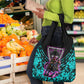 Buffalo Soldiers 9th Cavalry Regiment Grocery Bag Cyberpunk Synthwave Neon Futuristic Graphic Art