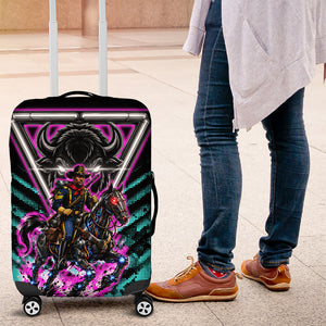 Buffalo Soldiers 9th Cavalry Regiment Luggage Cover Cyberpunk Synthwave Neon Futuristic Graphic Art