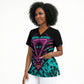 Buffalo Soldiers 9th Cavalry Regiment Scrub Top Cyberpunk Synthwave Neon Futuristic Graphic Art