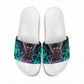 Buffalo Soldiers 9th Cavalry Regiment Slide Sandals Cyberpunk Synthwave Neon Futuristic Graphic Art