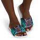 Buffalo Soldiers 9th Cavalry Regiment Slide Sandals Cyberpunk Synthwave Neon Futuristic Graphic Art