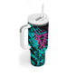 Buffalo Soldiers 9th Cavalry Regiment Tumbler With Handle Cyberpunk Synthwave Neon Futuristic Graphic Art