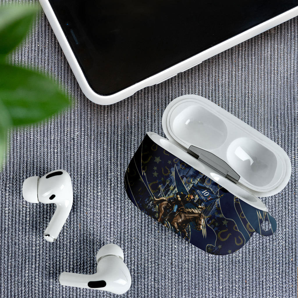Buffalo Soldiers 10th Cavalry Regiment Ride Or Die AirPods Case Patriotic Military Heritage Distressed City Skyline Graphic Art