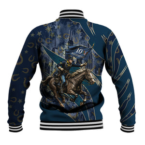 Buffalo Soldiers 10th Cavalry Regiment Ride Or Die Baseball Jacket Patriotic Military Heritage Distressed City Skyline Graphic Art