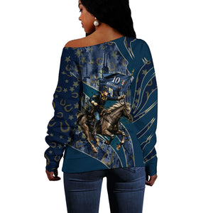 Buffalo Soldiers 10th Cavalry Regiment Ride Or Die Off Shoulder Sweater Patriotic Military Heritage Distressed City Skyline Graphic Art