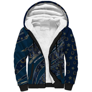 Buffalo Soldiers 10th Cavalry Regiment Ride Or Die Sherpa Hoodie Patriotic Military Heritage Distressed City Skyline Graphic Art