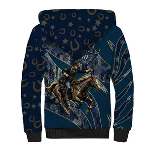 Buffalo Soldiers 10th Cavalry Regiment Ride Or Die Sherpa Hoodie Patriotic Military Heritage Distressed City Skyline Graphic Art