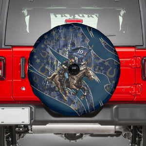 Buffalo Soldiers 10th Cavalry Regiment Ride Or Die Spare Tire Cover Patriotic Military Heritage Distressed City Skyline Graphic Art