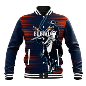 Buffalo Soldiers Fierce And Fearless Cavalry Baseball Jacket Half Face Soldier And Bison Halftone Graphic Art