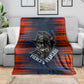 Buffalo Soldiers Fierce And Fearless Cavalry Blanket Half Face Soldier And Bison Halftone Graphic Art
