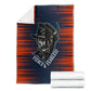 Buffalo Soldiers Fierce And Fearless Cavalry Blanket Half Face Soldier And Bison Halftone Graphic Art