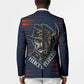 Buffalo Soldiers Fierce And Fearless Cavalry Blazer Half Face Soldier And Bison Halftone Graphic Art