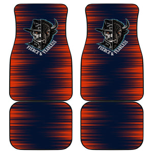 Buffalo Soldiers Fierce And Fearless Cavalry Car Mats Half Face Soldier And Bison Halftone Graphic Art