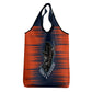 Buffalo Soldiers Fierce And Fearless Cavalry Grocery Bag Half Face Soldier And Bison Halftone Graphic Art