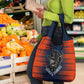 Buffalo Soldiers Fierce And Fearless Cavalry Grocery Bag Half Face Soldier And Bison Halftone Graphic Art