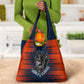 Buffalo Soldiers Fierce And Fearless Cavalry Grocery Bag Half Face Soldier And Bison Halftone Graphic Art