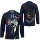 Buffalo Soldiers Fierce And Fearless Cavalry Hockey Jersey Half Face Soldier And Bison Halftone Graphic Art