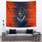 Buffalo Soldiers Fierce And Fearless Cavalry Tapestry Half Face Soldier And Bison Halftone Graphic Art