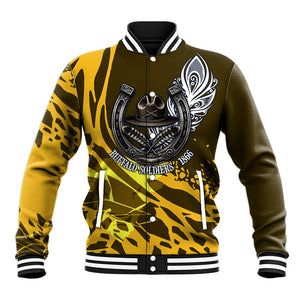 Buffalo Soldiers 9th And 10th Cavalry Regiments Baseball Jacket Wild And Untamed Vintage Western Horseshoe Graphic Art