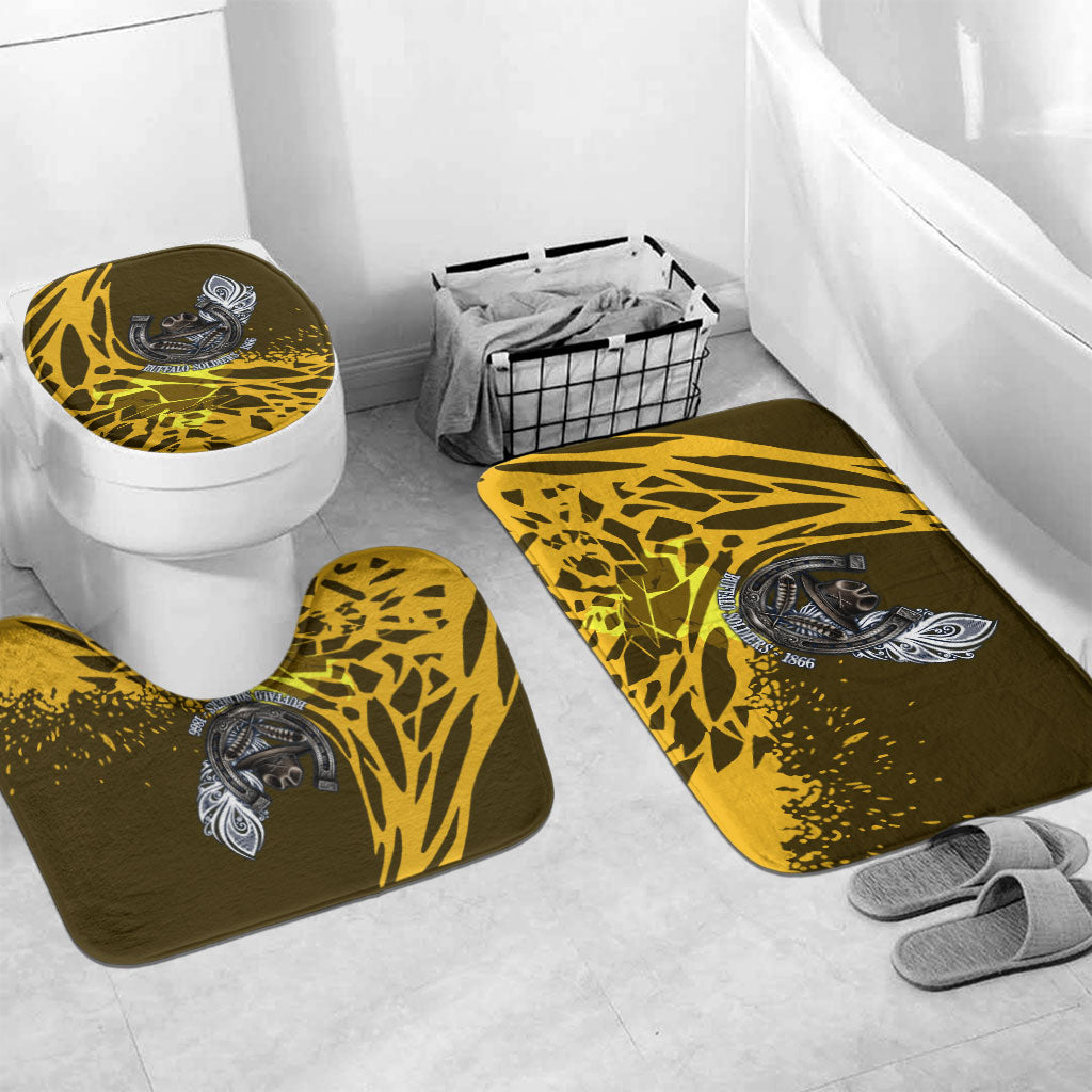 Buffalo Soldiers 9th And 10th Cavalry Regiments Bathroom Set Wild And Untamed Vintage Western Horseshoe Graphic Art