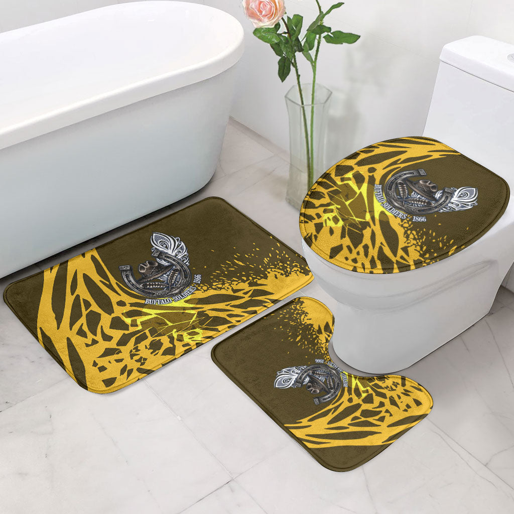 Buffalo Soldiers 9th And 10th Cavalry Regiments Bathroom Set Wild And Untamed Vintage Western Horseshoe Graphic Art