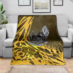 Buffalo Soldiers 9th And 10th Cavalry Regiments Blanket Wild And Untamed Vintage Western Horseshoe Graphic Art