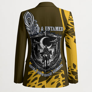 Buffalo Soldiers 9th And 10th Cavalry Regiments Blazer Wild And Untamed Vintage Western Horseshoe Graphic Art