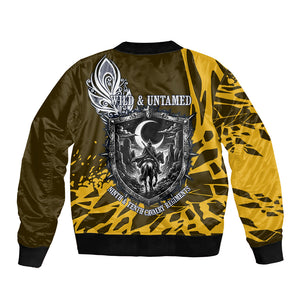 Buffalo Soldiers 9th And 10th Cavalry Regiments Bomber Jacket Wild And Untamed Vintage Western Horseshoe Graphic Art