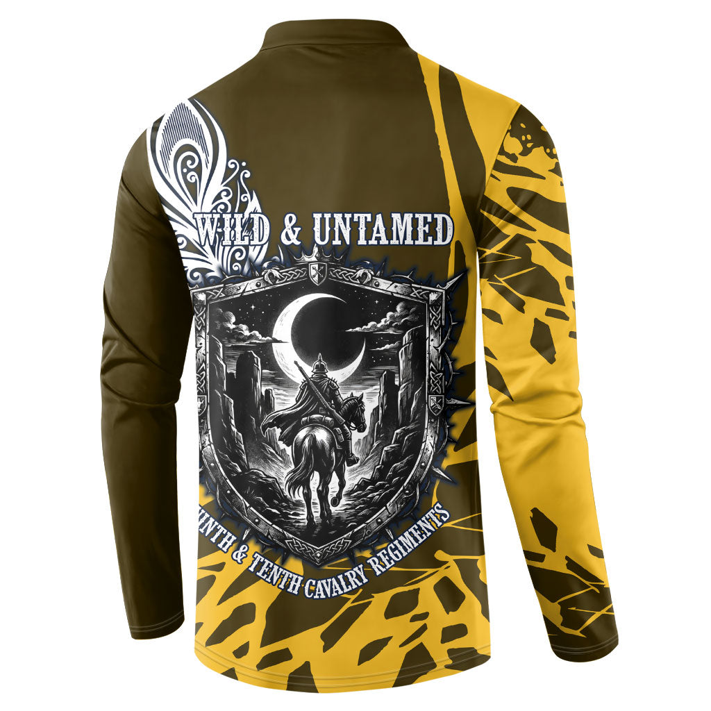 Buffalo Soldiers 9th And 10th Cavalry Regiments Button Sweatshirt Wild And Untamed Vintage Western Horseshoe Graphic Art