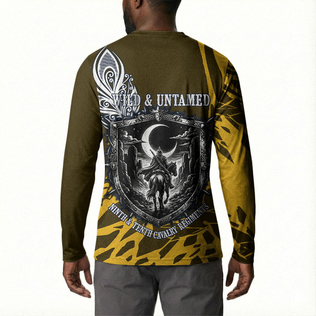 Buffalo Soldiers 9th And 10th Cavalry Regiments Button Sweatshirt Wild And Untamed Vintage Western Horseshoe Graphic Art