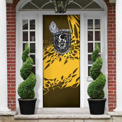 Buffalo Soldiers 9th And 10th Cavalry Regiments Door Cover Wild And Untamed Vintage Western Horseshoe Graphic Art