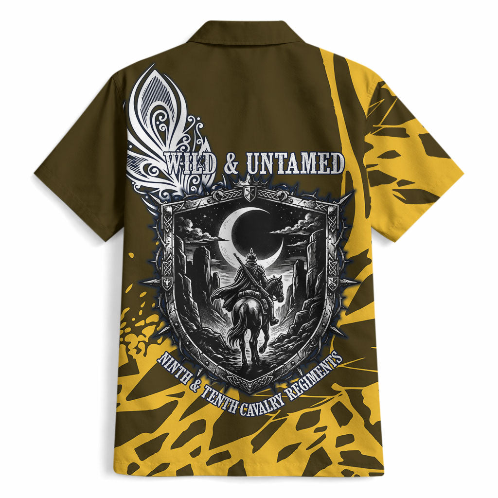 Buffalo Soldiers 9th And 10th Cavalry Regiments Hawaiian Shirt Wild And Untamed Vintage Western Horseshoe Graphic Art