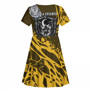 Buffalo Soldiers 9th And 10th Cavalry Regiments Kid Short Sleeve Dress Wild And Untamed Vintage Western Horseshoe Graphic Art
