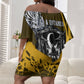 Buffalo Soldiers 9th And 10th Cavalry Regiments Off Shoulder Short Dress Wild And Untamed Vintage Western Horseshoe Graphic Art