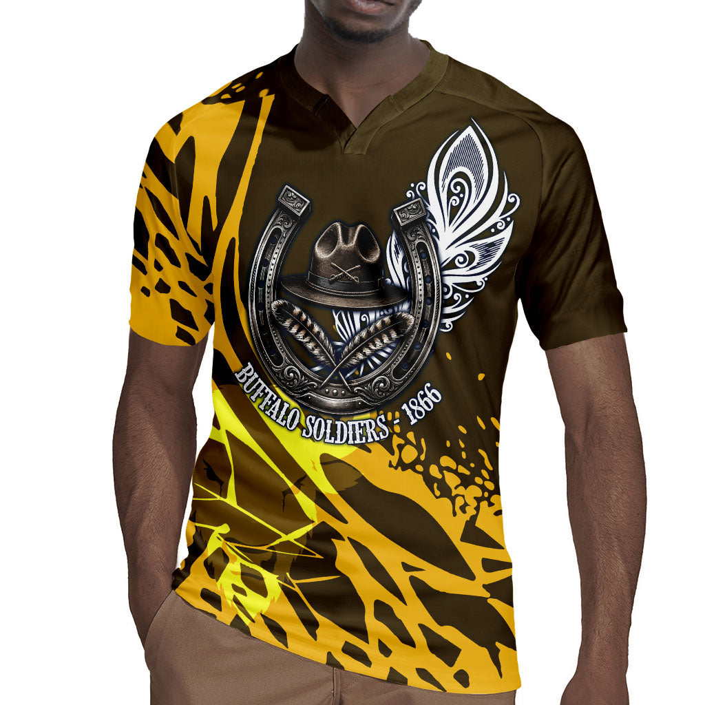 Buffalo Soldiers 9th And 10th Cavalry Regiments Rugby Jersey Wild And Untamed Vintage Western Horseshoe Graphic Art