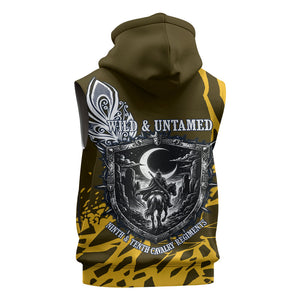 Buffalo Soldiers 9th And 10th Cavalry Regiments Sleeveless Hoodie Wild And Untamed Vintage Western Horseshoe Graphic Art