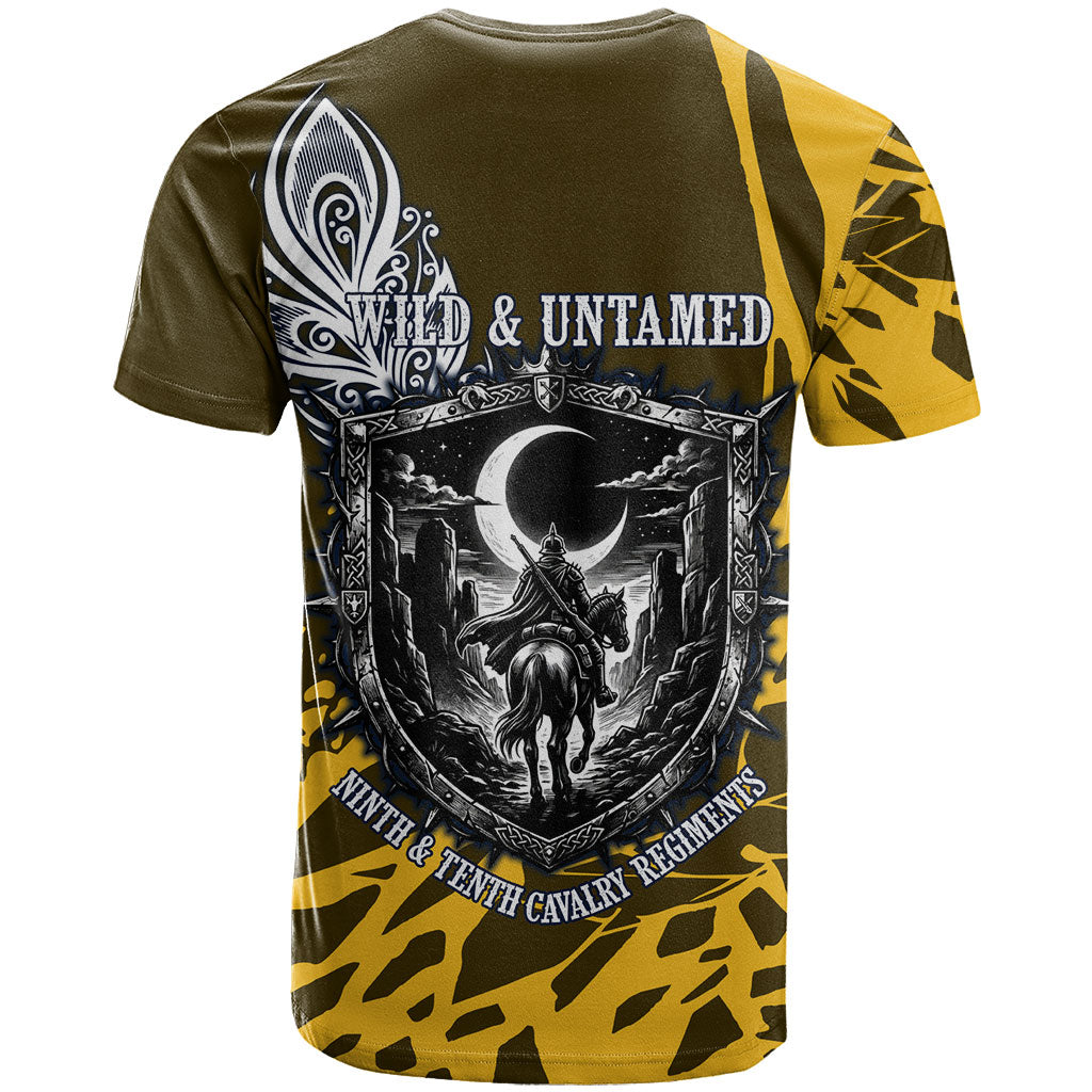 Buffalo Soldiers 9th And 10th Cavalry Regiments T shirt Wild And Untamed Vintage Western Horseshoe Graphic Art