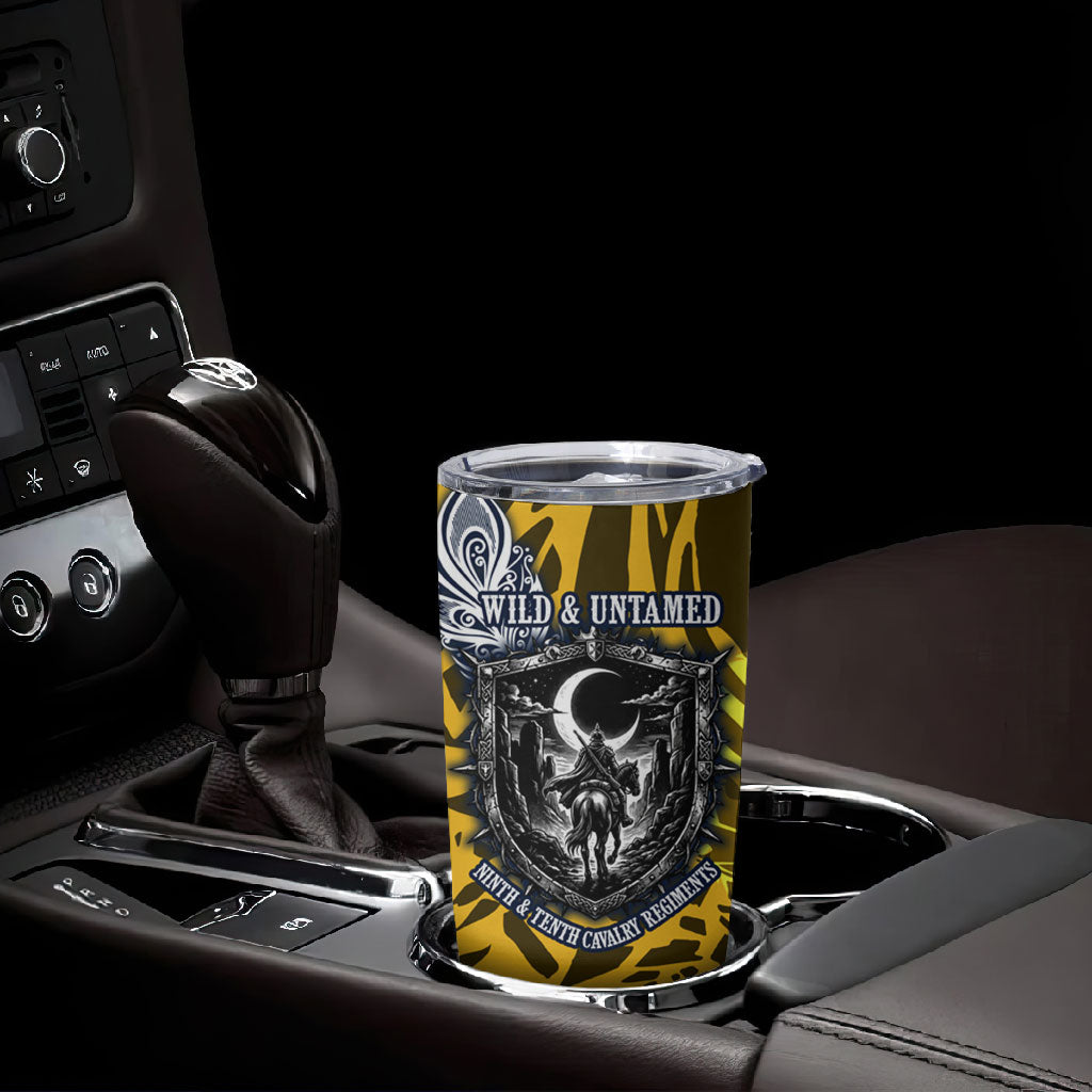 Buffalo Soldiers 9th And 10th Cavalry Regiments Tumbler Cup Wild And Untamed Vintage Western Horseshoe Graphic Art