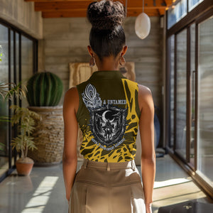 Buffalo Soldiers 9th And 10th Cavalry Regiments Women Sleeveless Polo Shirt Wild And Untamed Vintage Western Horseshoe Graphic Art