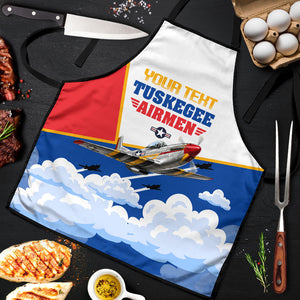 Personalized Tuskegee Airmen Apron Expect To Win P-51 Mustang Patriotic Aviation Art