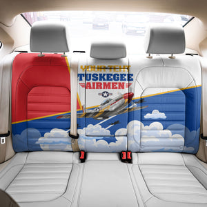 Personalized Tuskegee Airmen Back Car Seat Cover Expect To Win P-51 Mustang Patriotic Aviation Art