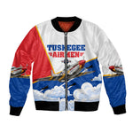 Personalized Tuskegee Airmen Bomber Jacket Expect To Win P-51 Mustang Patriotic Aviation Art