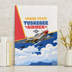Personalized Tuskegee Airmen Canvas Wall Art Expect To Win P-51 Mustang Patriotic Aviation Art