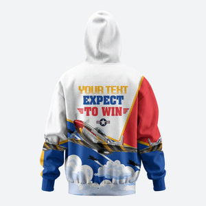 Personalized Tuskegee Airmen Hoodie Expect To Win P-51 Mustang Patriotic Aviation Art