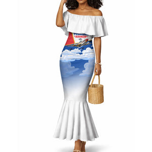 Personalized Tuskegee Airmen Mermaid Dress Expect To Win P-51 Mustang Patriotic Aviation Art