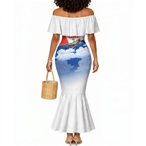 Personalized Tuskegee Airmen Mermaid Dress Expect To Win P-51 Mustang Patriotic Aviation Art