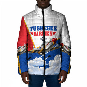 Personalized Tuskegee Airmen Padded Jacket Expect To Win P-51 Mustang Patriotic Aviation Art