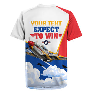 Personalized Tuskegee Airmen Rugby Jersey Expect To Win P-51 Mustang Patriotic Aviation Art