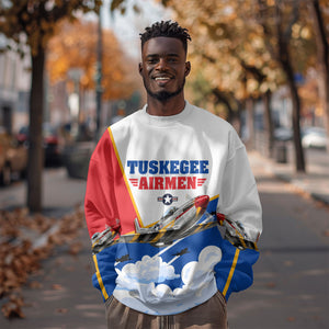 Personalized Tuskegee Airmen Sweatshirt Expect To Win P-51 Mustang Patriotic Aviation Art