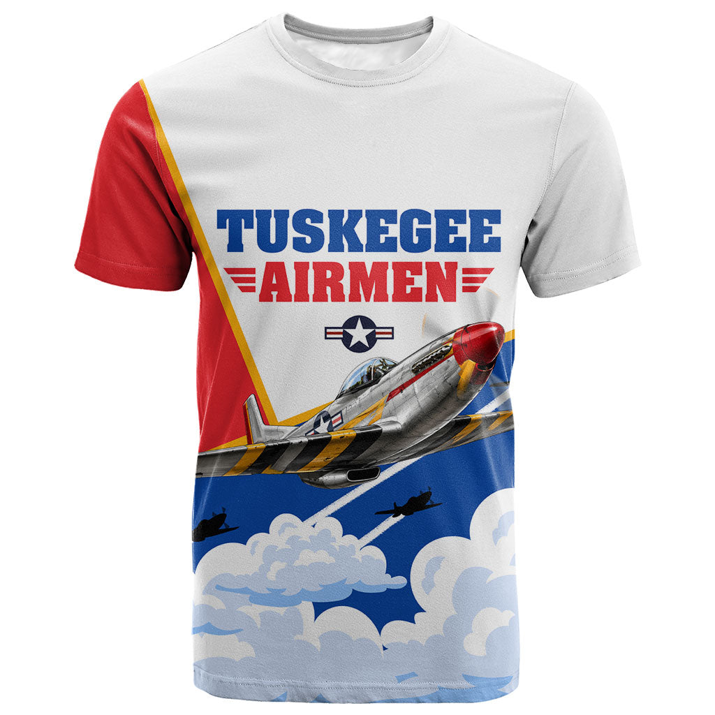 Personalized Tuskegee Airmen T shirt Expect To Win P-51 Mustang Patriotic Aviation Art